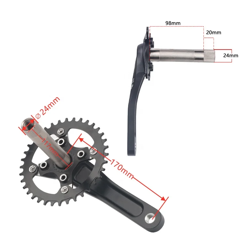 2021 new authentic RACEWORK mountain bike crank set sprocket 170mm 3x 32t/42t MTB hollowtech Crankset