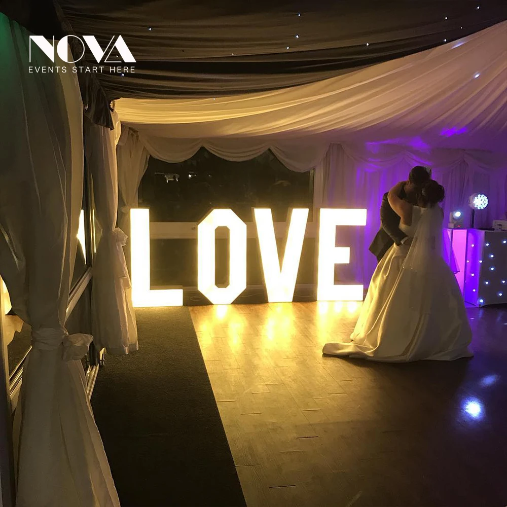 High quality luminous led raised words led letter for wedding