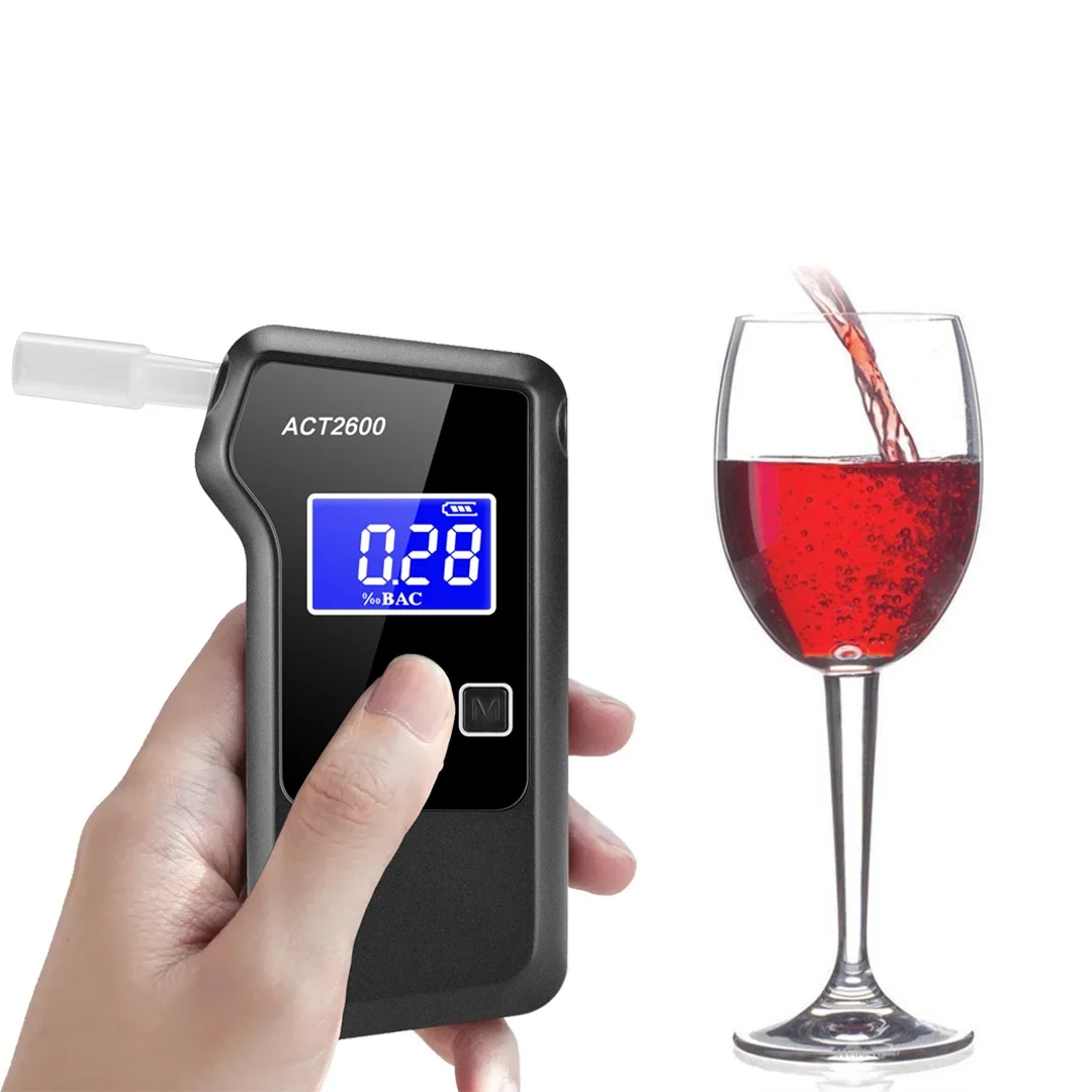 New alcohol tester professional breathalyzer fuel cell sensor alcotest road safety alcohol detector