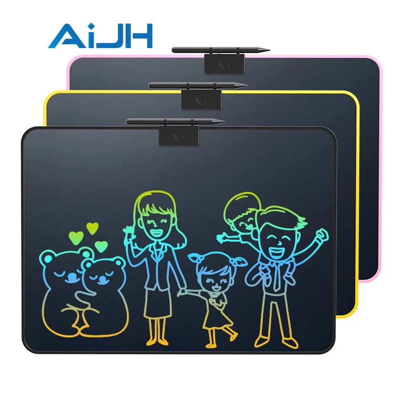 AiJH 16 Inch Electronic Digital Drawing Board Erasable Extra Large Portable Drawing LCD Writing Tablet For Kids