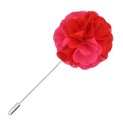 Best Selling Promotional Flower Lapel Pins Mens Brooch Silk Flower Pin In Various Color