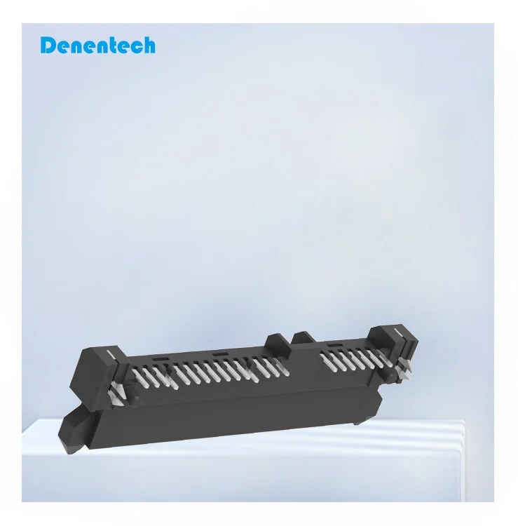 Customized SATA7+15P H4.20mm Female Right Angle DIP sata Connector for PCB