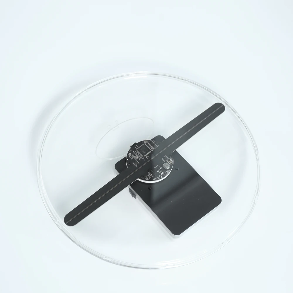 Wholesale Led Hologram Fan Small Projetor Holograma Holographic Fan 3D Hologram Fan With Cover For Stores