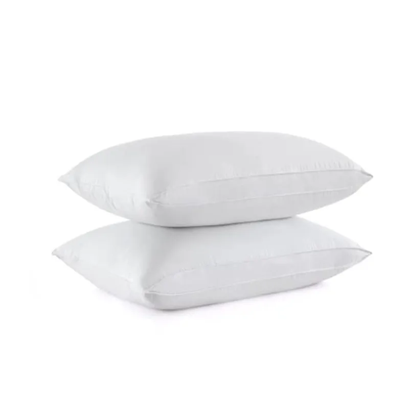Goose Feathers and Down White Pillows with 100% Cotton Cover bed sleeping Standard Size duvet throw pillow cushion Set of 2