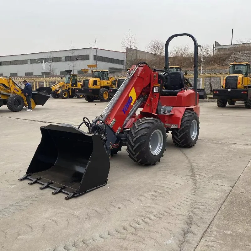 TOHO EPA CE Articulated Compact Small Forklift telescopic Mini Telehandler Wheel loader Mini