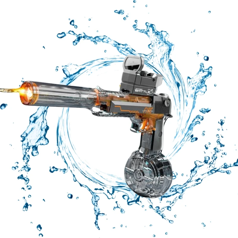 New Light Up Desert Eagle Electric Water Gun With LED Electric Automatic Water Squirt Gun for Kid Summer toys  Pool Party Toys