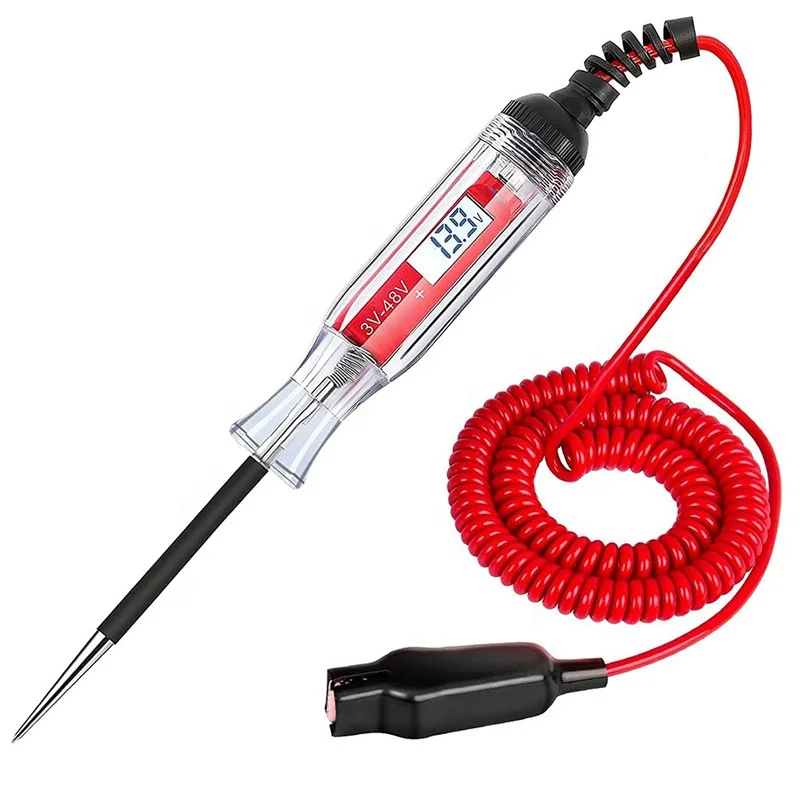 Universal LCD Digital Car Circuit Tester Power Probe Automotive Diagnostic Tool 3-48V Electrical Light Fuse Voltage Test Pen Kit