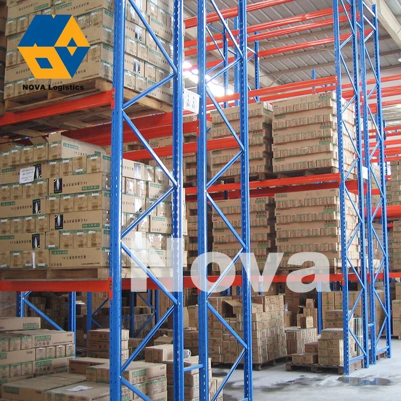 NOVA Warehouse Storage Galvanized Shelves, Selective Heavy Duty Beam Pallet Racking/