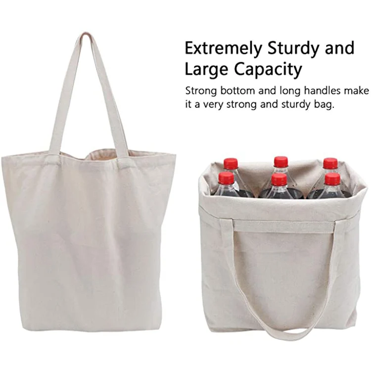 Manufacturer cheap custom printed reusable  cotton produce plain grocery  packaging reusable tote bag canvas 100% cotton