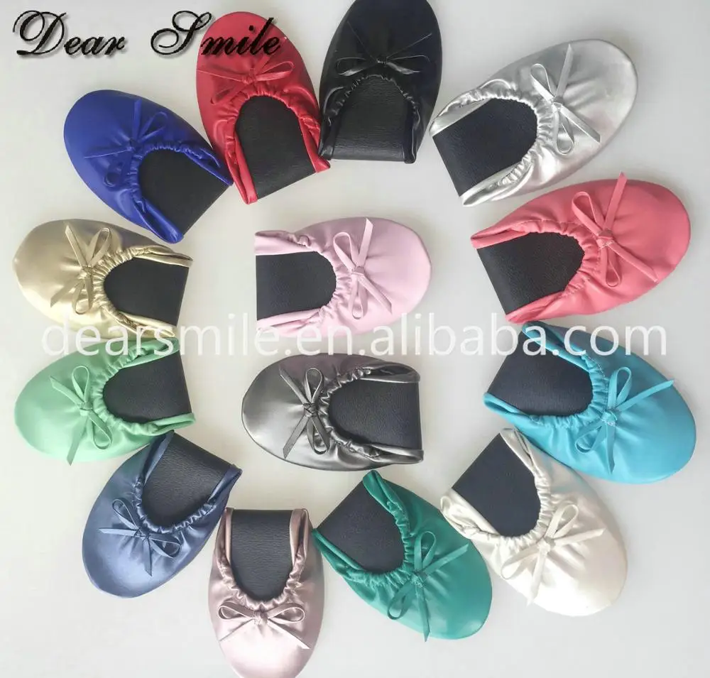 Free Shipping! 2024 New Wholesale cheap women folding shoes fold up flats disposable ballerina shoes