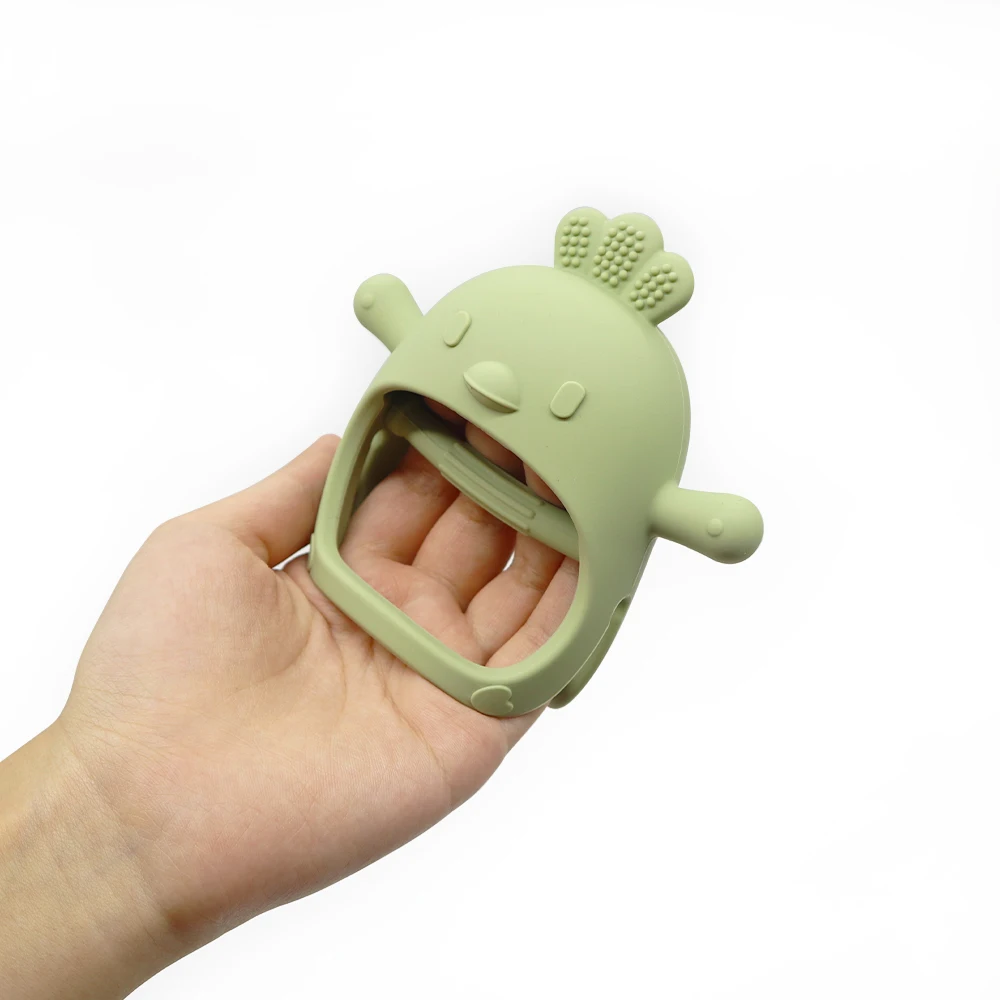 Hot Sale China Manufacturer Bpa Free Food Grade baby silicone Teething Ring Toys Funny silicone baby teething toy Wholesale