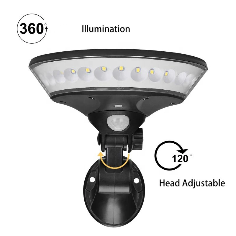 2021 New Adjustable Angle Led Solar Light Waterproof IP65 Outdoor Wall Mounted Led Garden Light Sensor Led Solar Wall Light