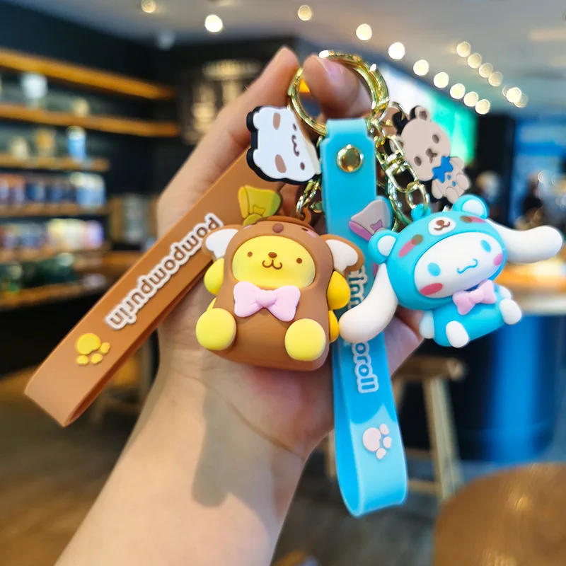 new product origami animal shape style key chain logo cute animal letters metal leather key chain