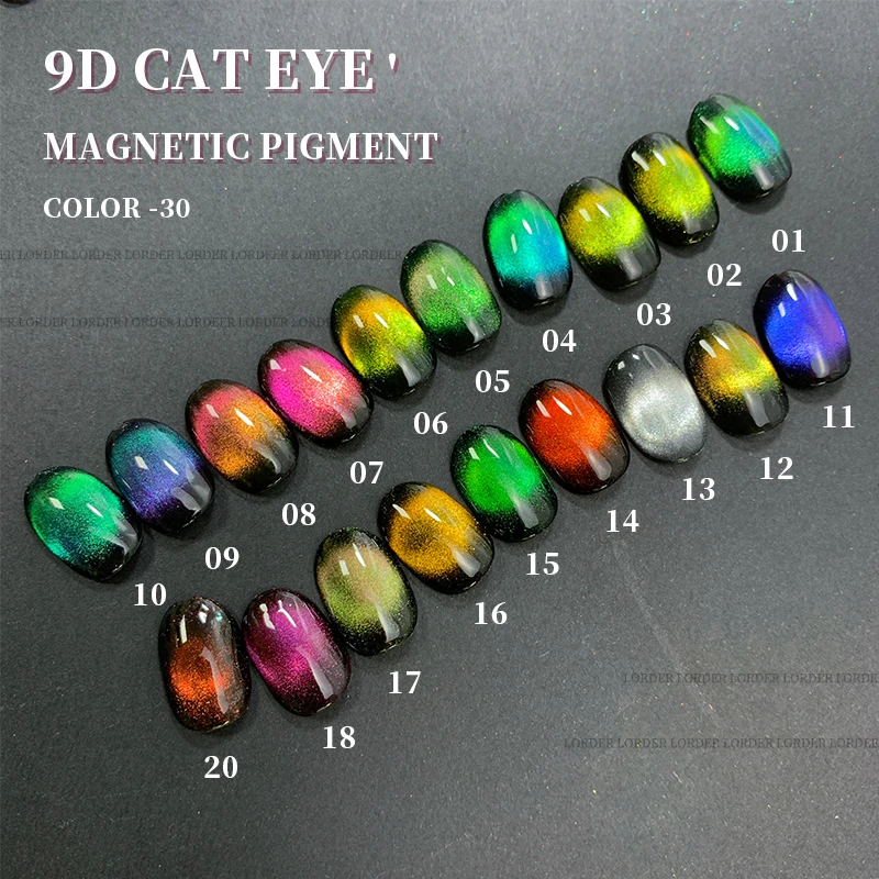 Magnetic Nail Powder Cat Eye Pigment Mirror Powder Chrome for Nail Art Gel Polish