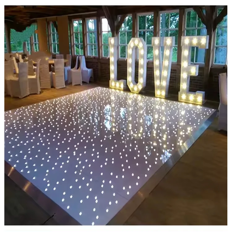 Flyko Floor LED Starlit Twinkling Full White Starlit Dance Floor for Weeding Decoration event bar
