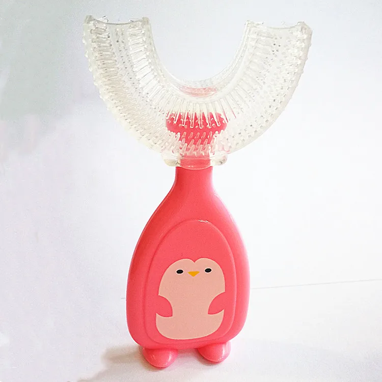 Baby Mouth Cleaning Silicone Brush U-shaped Baby Toothbrush