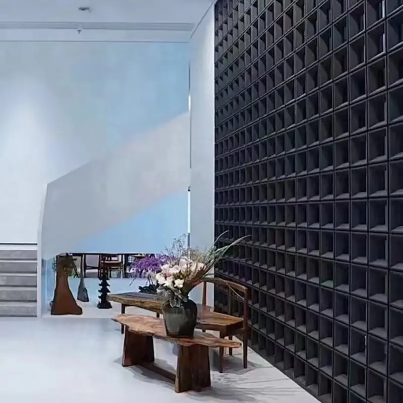 Light weight Polyurethane pu Hollow brick art decor background Partition wall Hollow porous brick pu artificial stone wall panel