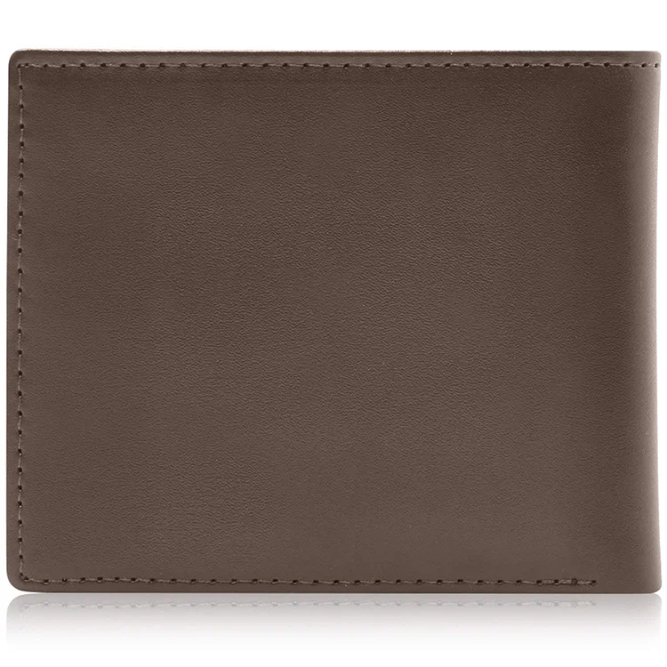  Роскошный мужской кошелек двойного сложения из тонкой натуральной кожи с RFID-защитой мужские кошельки индивидуальным логотипом бренда