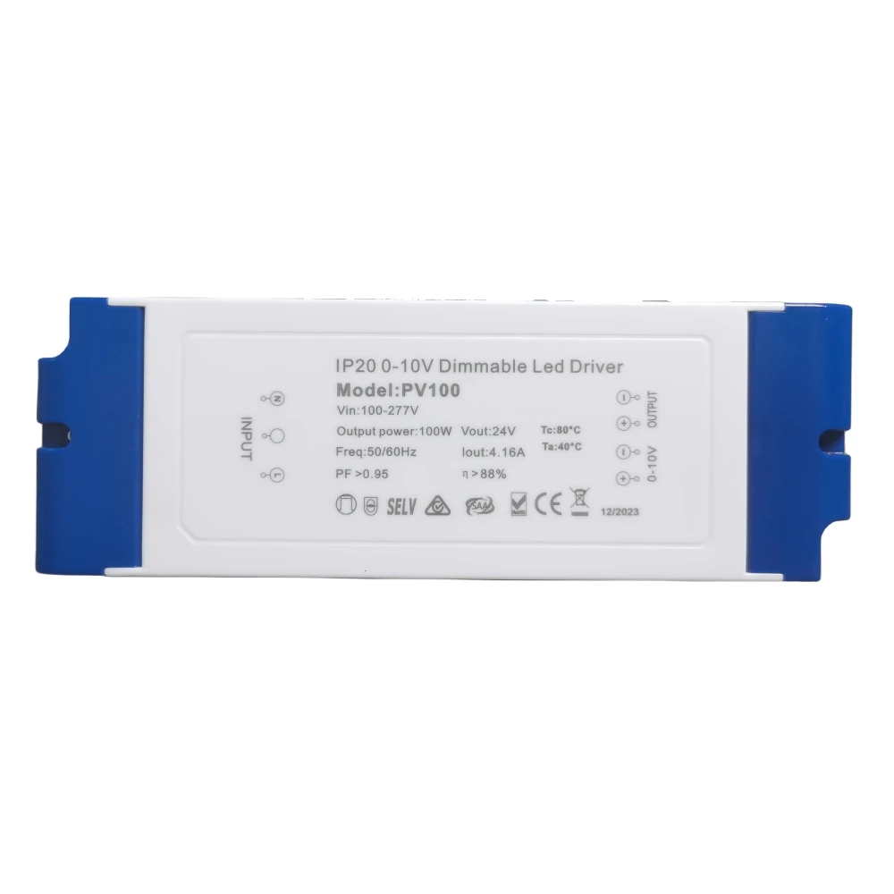 Indoor 0-10V constant voltage led driver 100W  LED POWER supply 24V for led lights