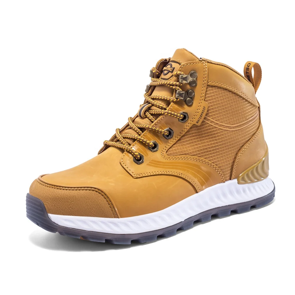 Mens New Outdoor Hiking Shoes Anti-slip High Top Mens Sneakers Outdoor Trail Trekking Mountain Climbing Safety Shoes Waterproof