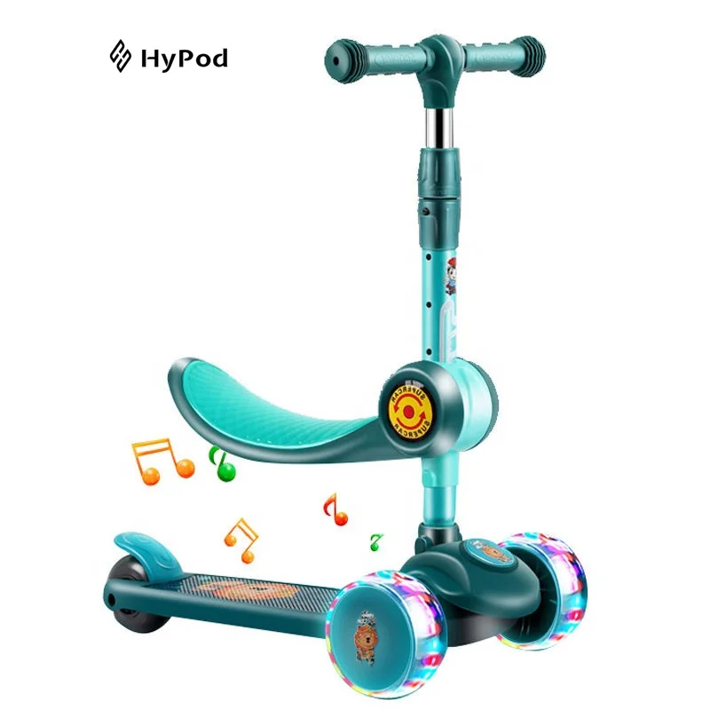 ride on toy seat baby toy 3 wheel flashing green pink safety child kids foldable scooter for 6 9 yr olds girls swing