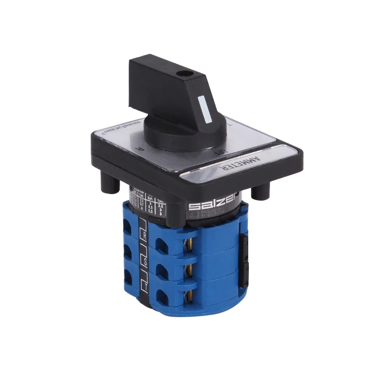 Salzer Ammeter Switch SA16 16 Amp  OFF-R-Y-B 61325 48X60mm Rotary cam switch selector switch (TUV,CE and CB Approved)