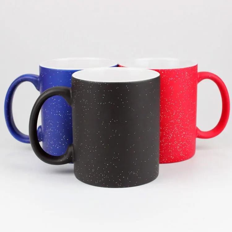 Coated Cup Thermal Transfer Ceramic Sublimation Mug Wholesale Glossy Frosted Magic Color Changing Mug