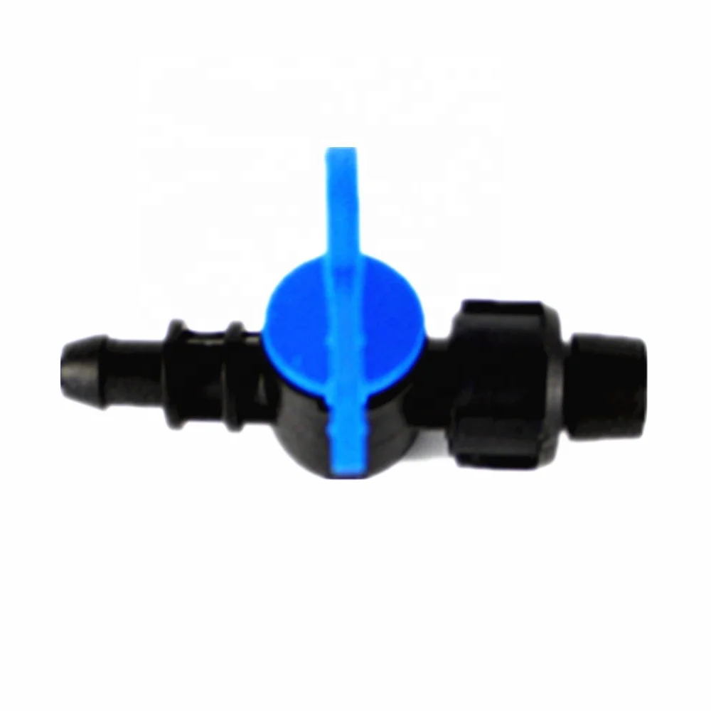 one side barb the other side lock nut 16mm drip tape connector for drip tape and main pipe offtake bypass