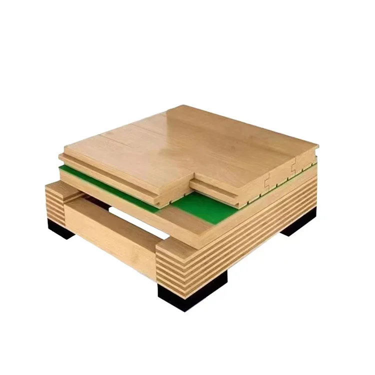 Single keel structure basketball court solid wood sports flooring