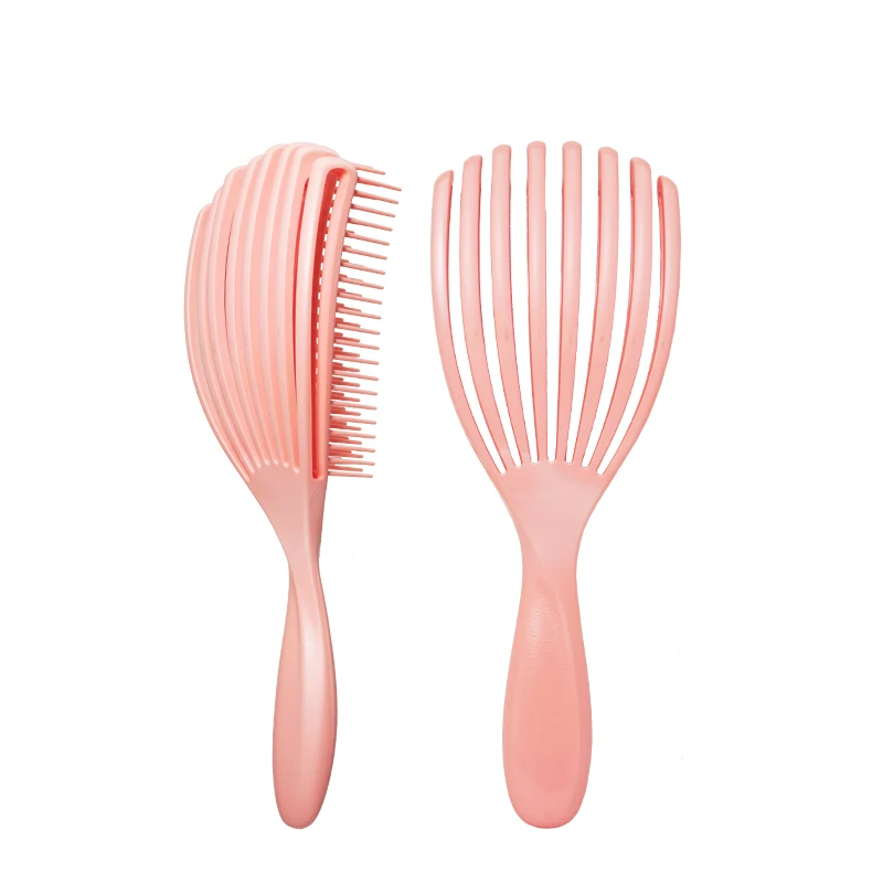 Shell Elastic Plastic Detangling Brush Detangling Hair Combs Hair Detangler Brush For Hair