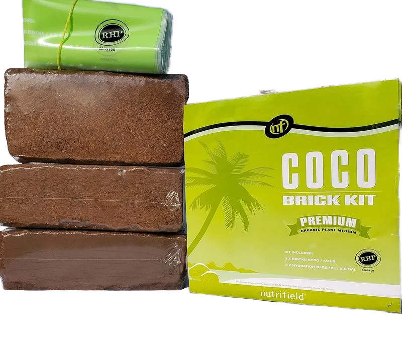 Raw Compressed Coco Peat Coco Coir Coconut Bricks Coco Treated Soil