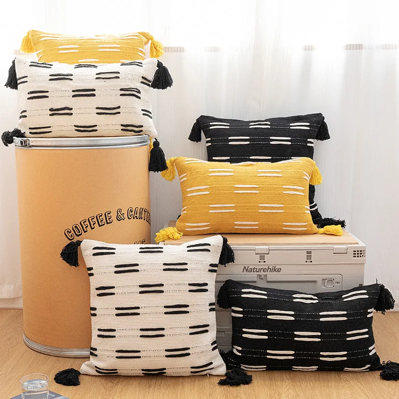 Оптовая продажа на заказ nordic галстук из жаккардовой ткани открытом воздухе накидка для подушки домашний декор диван 18 'в стиле бохо декоративная наволочка декоративные