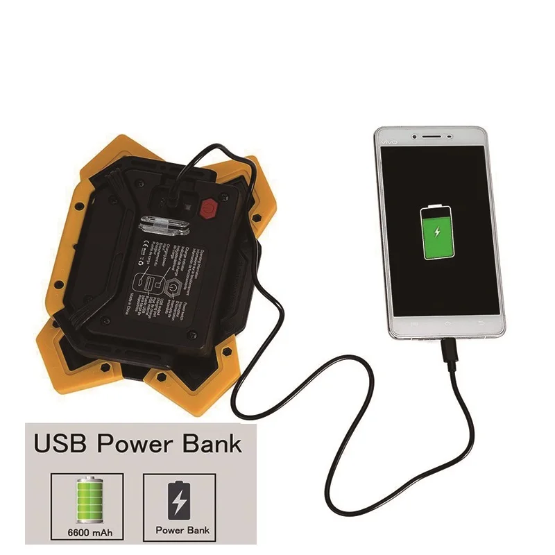 Super Bright 1200 Lumens Power Bank COB Rechargeable LED Floodlight