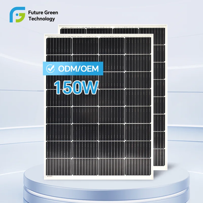Best Selling 150W Monocrystalline Solar Panel High Efficiency High Quality 18V PV Green Energy Max Power 600W From China