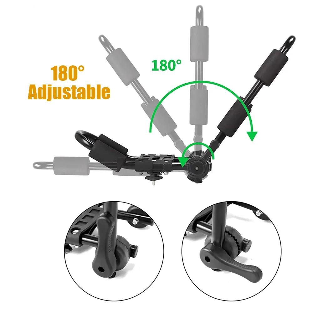 Detachable Steel Universal Folding Roof Carrier Stand-up Paddle Canoe Surfboard Ski Board Kayak Rack