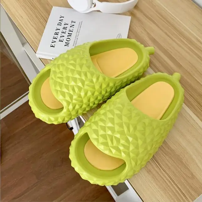 Women new Slide durian Fruit Open Toe EVA Foam Durian Slides Slippers for Adult Women Lady