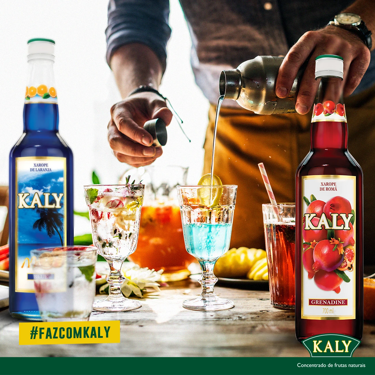 Kaly Blue Syrup Made Of Orange Juice Concentrate For Alcoholic Beverage or Non-alcoholic Beverages