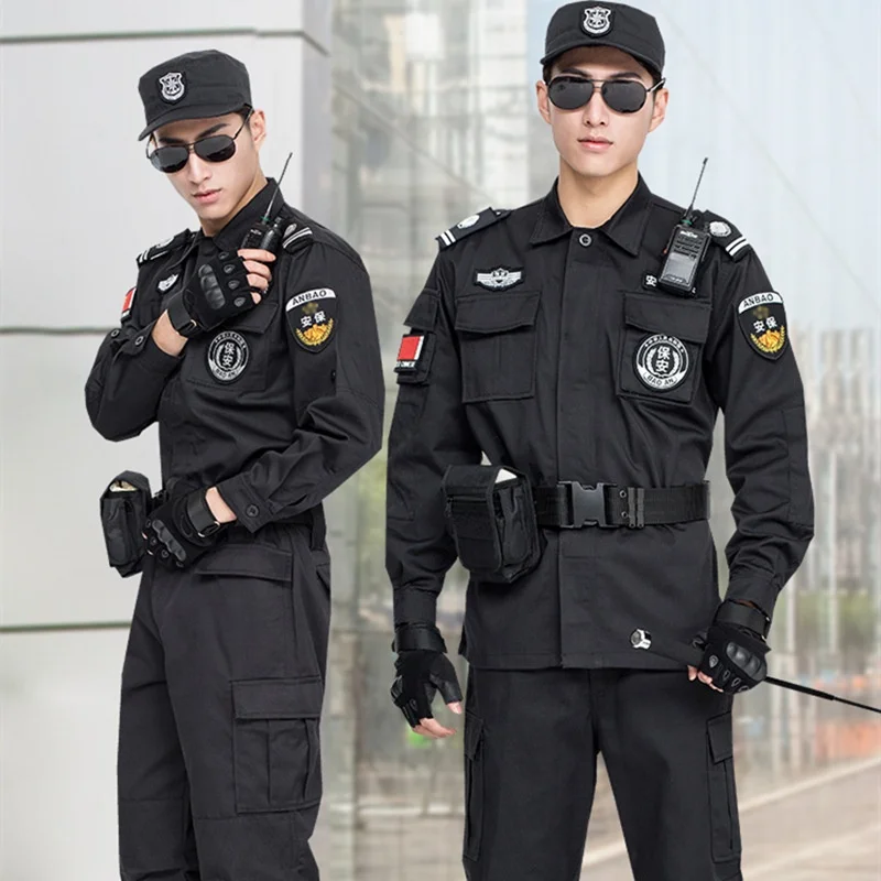 Outdoor work security guard uniform shirts white security jacket guard uniform/suit