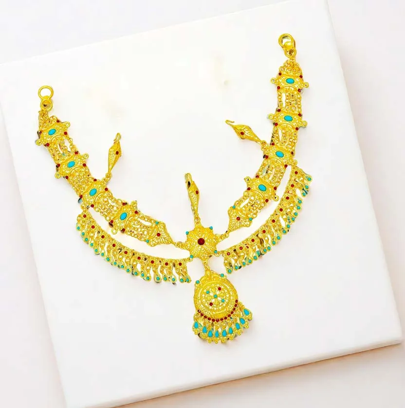 Новинки из Дубая, Модные производители, Хрустальная цепочка на голову, лоб, свисающие волосы, повязка на голову для невесты, индийские этнические украшения для женщин