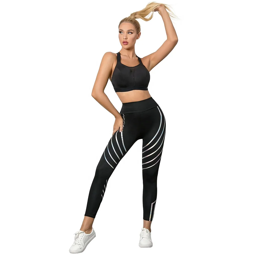 Леггинсы для фитнеса и йоги с высокой талией эффектом пуш-ап