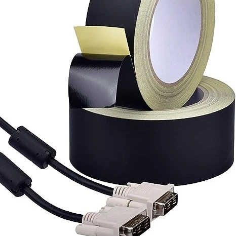 Factory Supply Insulating Acetate Tape Black Acrylic Acetic Acid Cloth Adhesive Tape For Equipment Wiring Harness