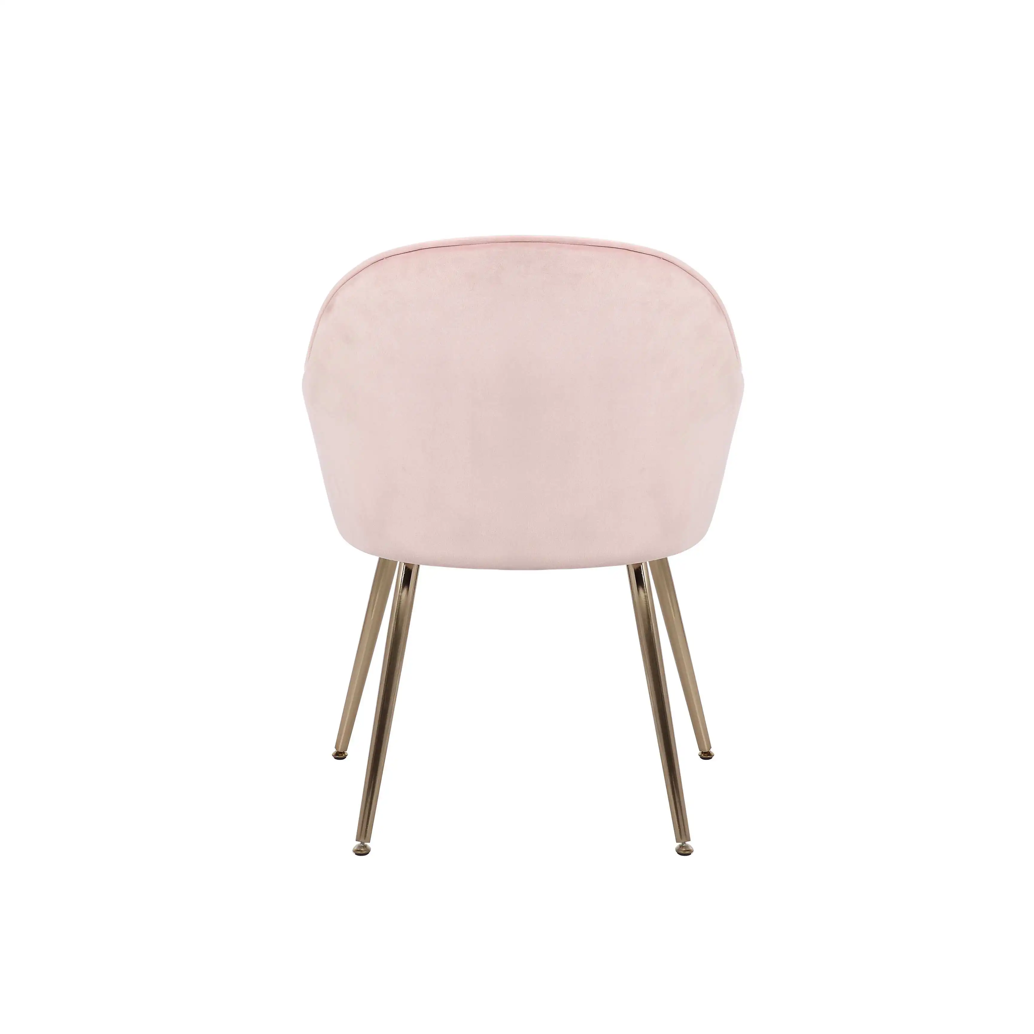 Multi-Functional Home Furniture Velvet Upholstery Golden Chrome Leg Adjustable Foot Living Room Pink Leisure Chair With Arm Rest