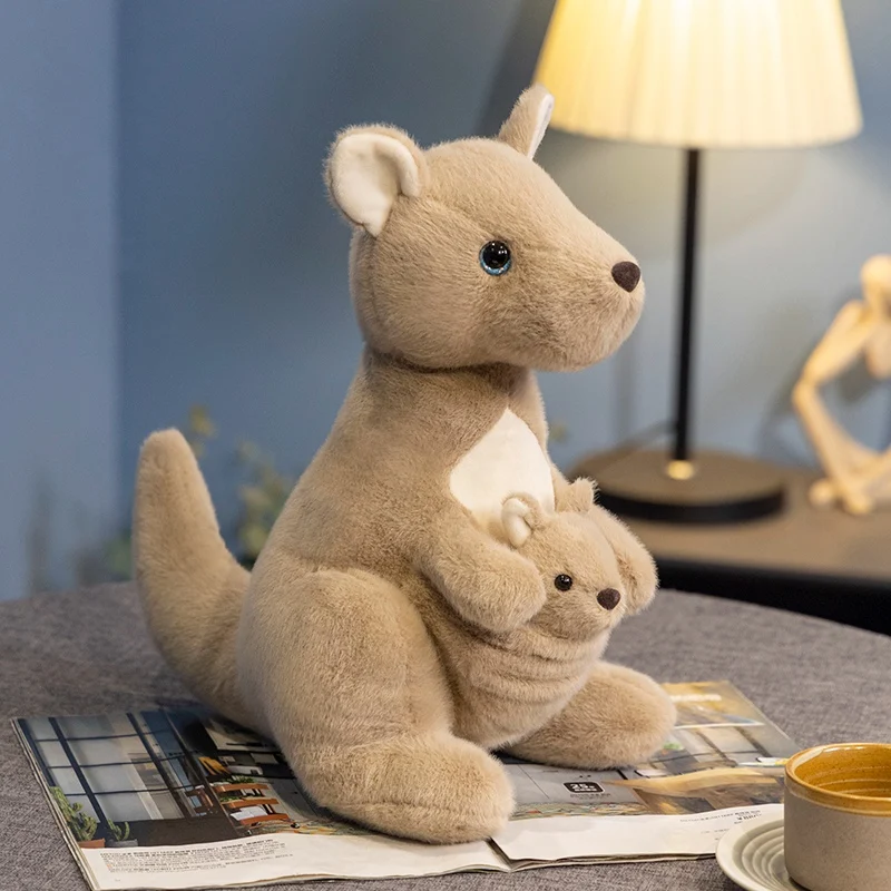 22cm 35cm Super Soft Huggable Kangaroo Toy for Baby and Toddler Boys Mother and Son Kangaroo Plush Toys
