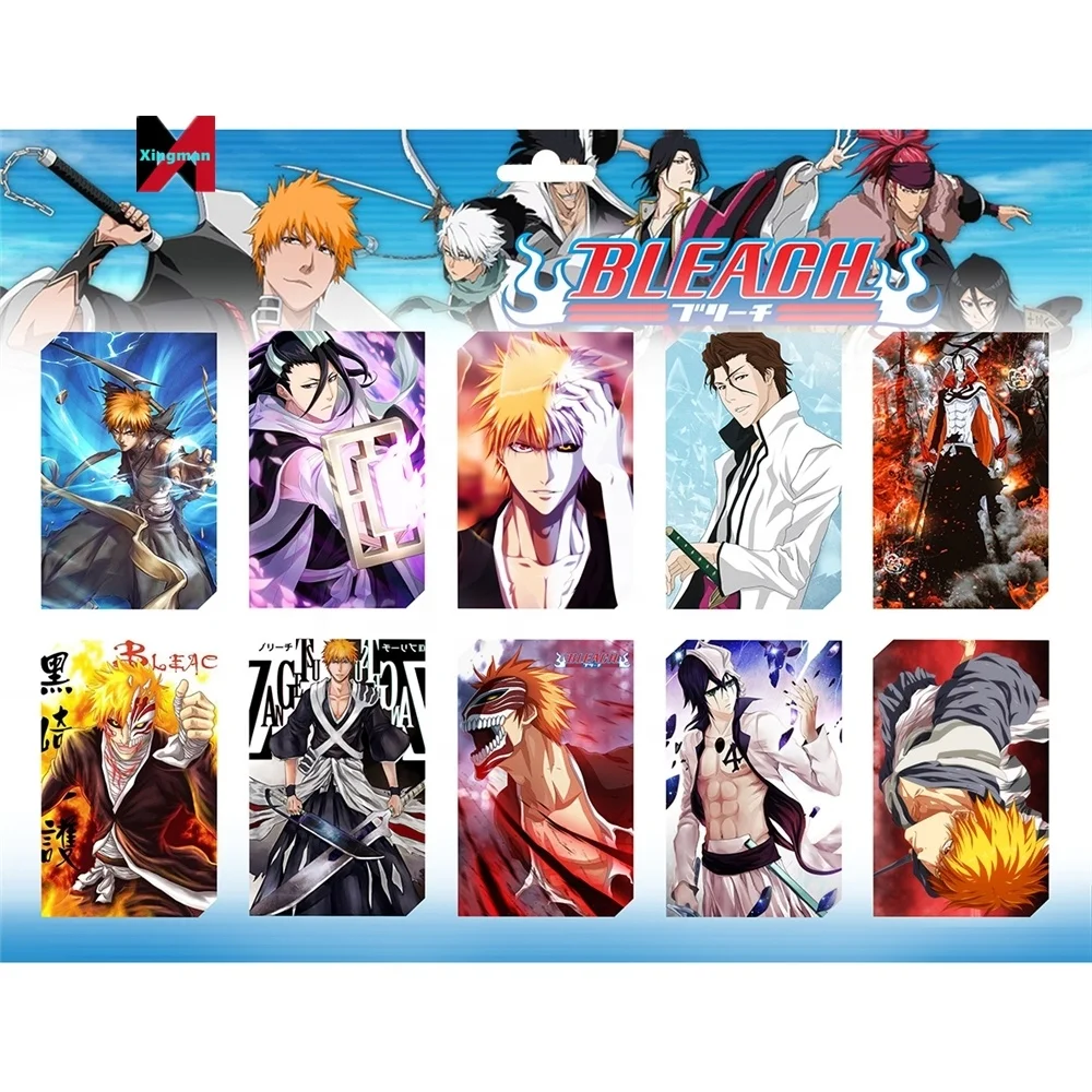 10PCS/SET Anime Credit Genshined Impact Bleach Demoned a Slayer Chainsaw Man Stickers For Bus Id Card Sticker