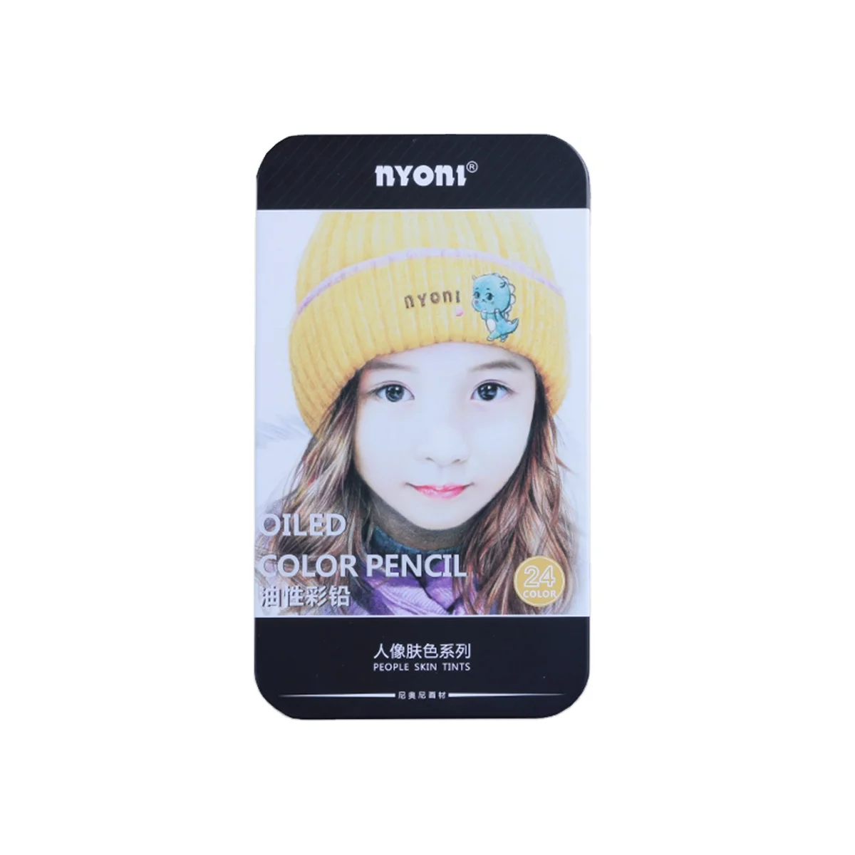 NYONI N8535 Professional Art Standard BassWood 24 Colors  People Skin Tints Oily Custom Colour Color Pencil