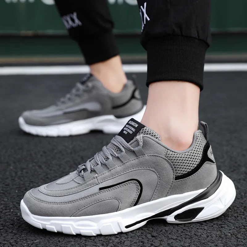 Hot sell boy male casual breathable ports shoes PU rubber sole mesh upper custom outdoor leisure gym men cheap sport sneakers
