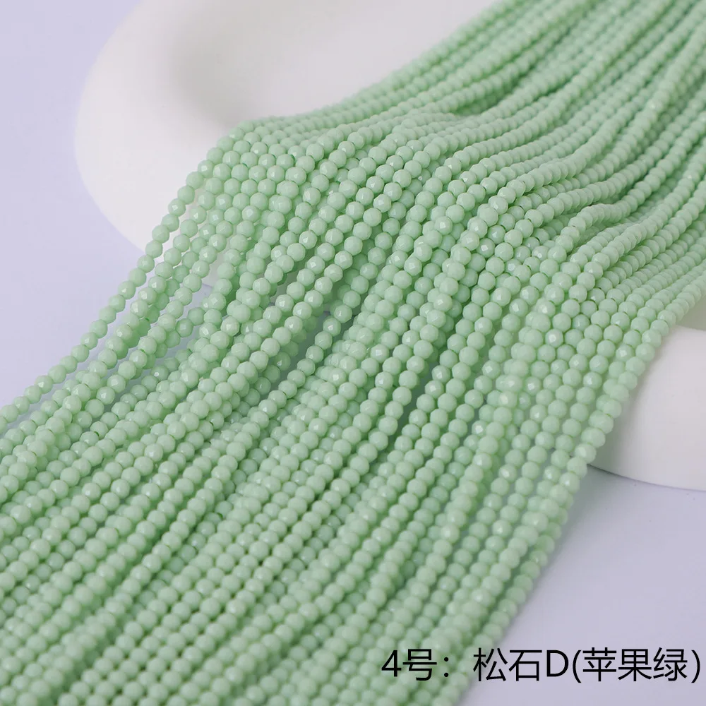 Crystal rare earth beads diy glossy fine beads 2mm,3mm rare earth blue green turquoise coral cut surface round beads scattered