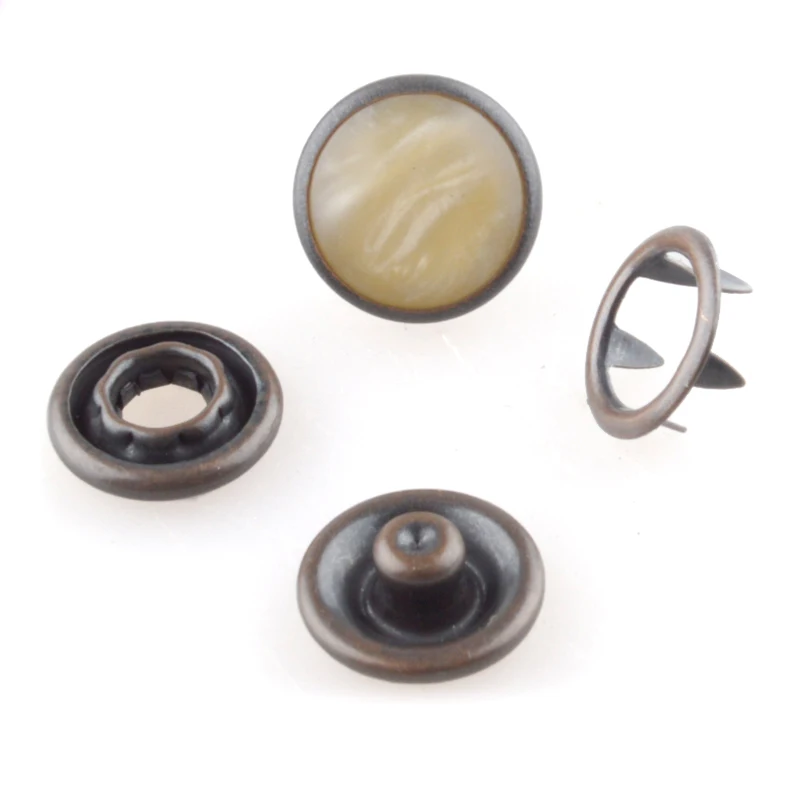 Metal brass color antique brass lift dot button