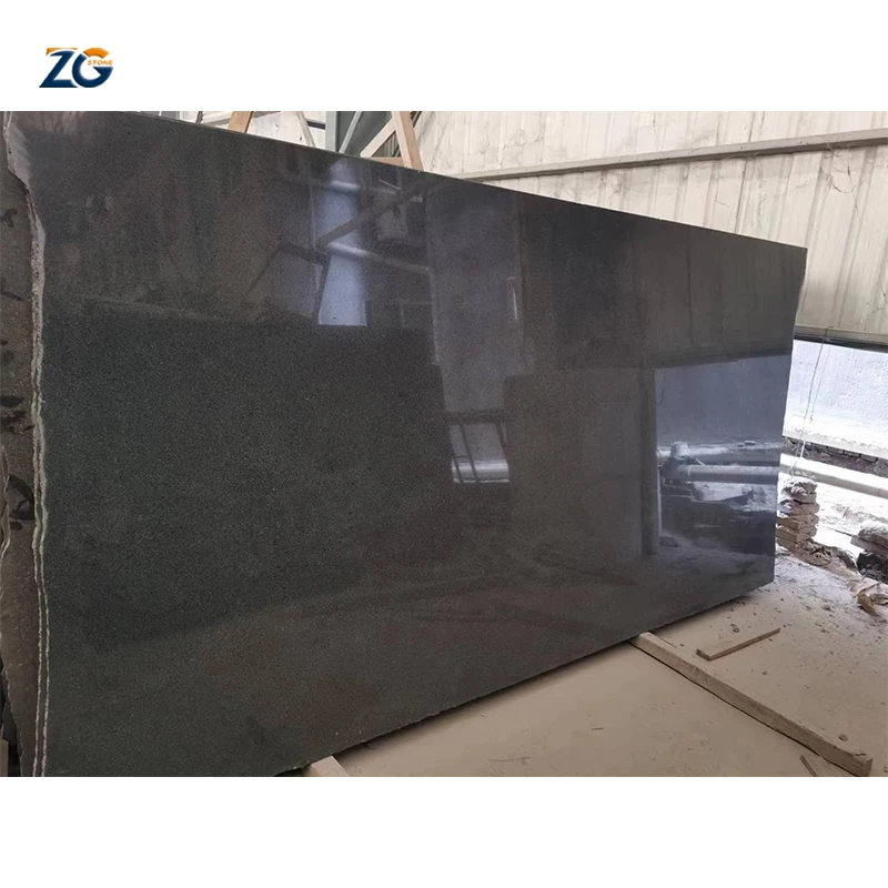 ZGSTONE Cheap Customized Polished Prefab Natural Stone Ashen White Granite Slab Kitchen Countertop For Bathroom Decor