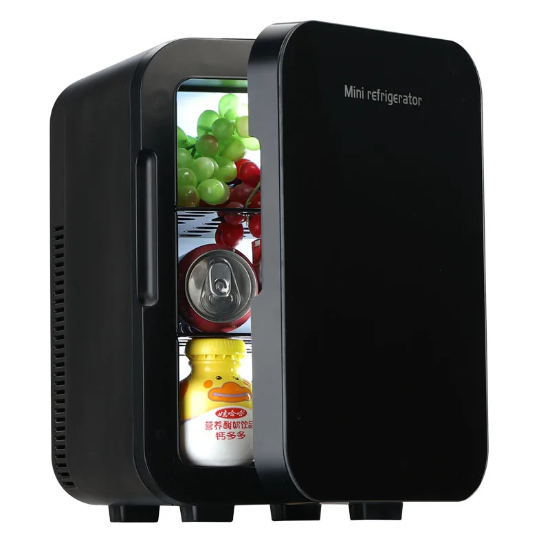 Lowest Price Portable 10L Capacity Tempered Glass Fresh Refrigeration Ce Rohs Mini Cooler Car Refrigerator For Yacht Truck